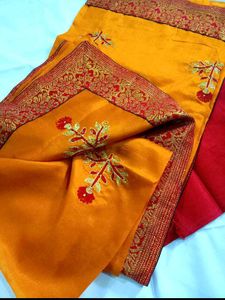 beautiful Mustard Saree