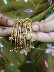 Set of Golden Bangles with Bells