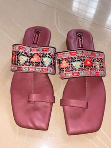 Embroidered Ethnic Flats