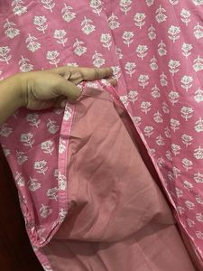 Tailored New Pink 3piece set with Mul Dupatta