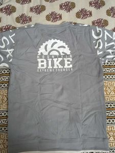 Graphic Print T-Shirt with Motorcycle Design
