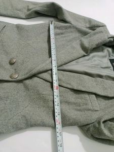 Imported Small Classic Grey Double-Breasted Blazer