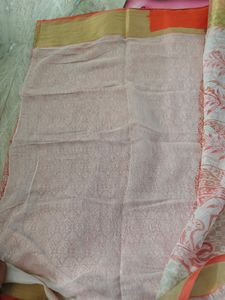 Cotton Saree With Attached Blouse Pc