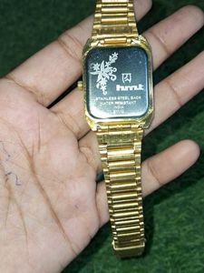 Elegant Gold Tone Women's and man Watches combo (2