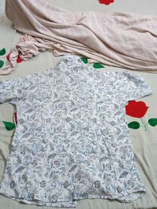 Floral Print Short Sleeve Button-Up Shirt