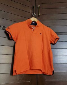 Women Orange Polo T-Shirt