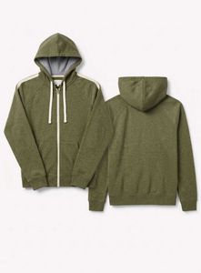 Men's Green Zip-Up Hoodie