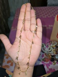vintage "R" letter necklace gold