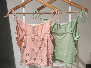 Bundle - Cute Ruffle Trim Tank Tops