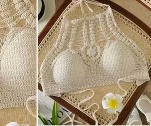 Crochet Halter Crop Top