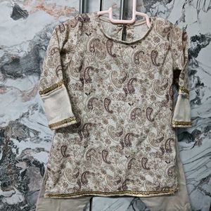 Cute Girls🅰️ Paisley 3  years Kurta Set