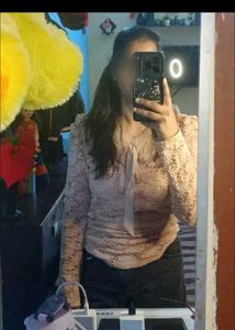 Chic Lace Top with Fur Collar