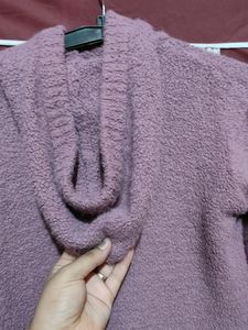 Mauve Cropped Hoodie