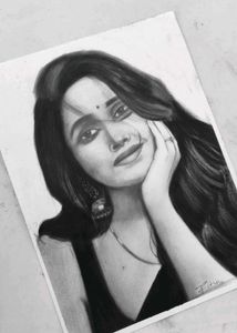 Beautiful Charcoal Sketch of a Woman