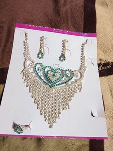 Party Wear Diamond Necklace Set