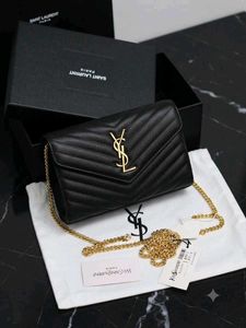 Yves Saint Laurent Black Leather Shoulder Bag
