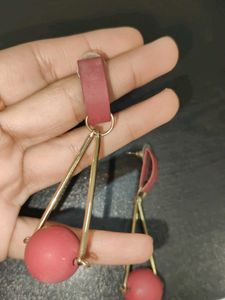 Funky Geometric Ball Drop Earrings