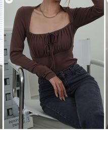 Brown Long Sleeve Top