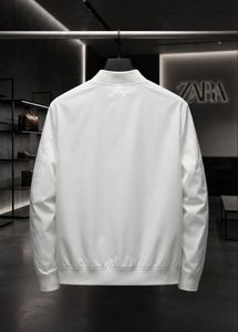ZARA Men's White Bomber Jacket