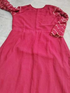 Embellished Maroon Ethnic Gown