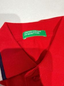Benetton Long Sleeve Polo Shirt