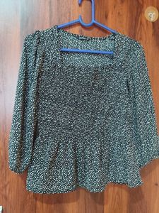 Chic Smocked Peplum Top