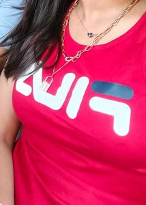 Fila Red Logo Tank Top