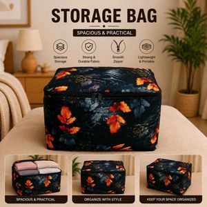 💝✨Stylish Leaf Print Storage Bag