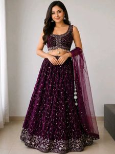 Designer Velvet Lehenga Choli