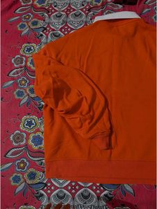 Orange Collared Sweatshirt