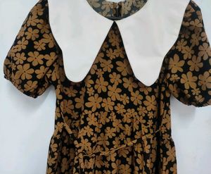 Vintage Style Collared Floral Dress
