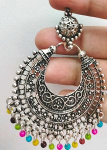Oxidized Silver Earrings