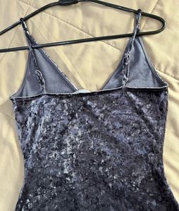 Crushed Velvet V-Neck Bodysuit
