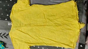 Yellow Embroidered Kurta