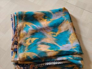 Vibrant Abstract Print Saree