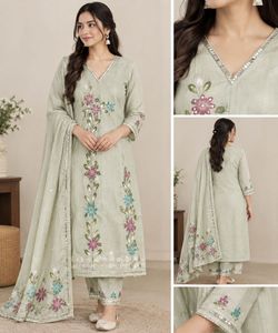 Embroidered Kurta Set with Dupatta
