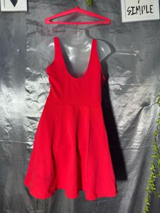 Red Fit &amp; Flare Mini Dress
