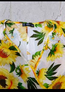 Price Drop-Shein Sunflower Print Mini Dress
