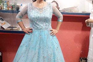 Stunning Blue Embellished Gown