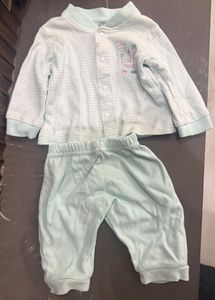 Baby Girl's Mint Green Striped Outfit