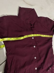 Burgundy Embellished Kurta