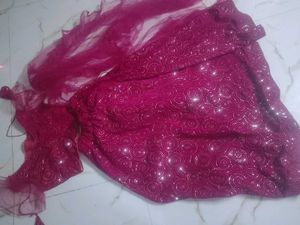 Stunning Pink Sequined Lehenga Choli