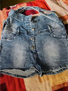 Denim High Waist Shorts