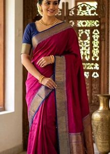 Elegant Magenta Saree
