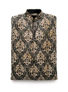 Velvet indo western light sherwani with silk pant