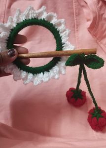 Handmade Cherry Scrunchie combo 2