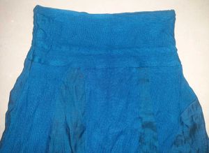 🦋 Ocean-Blue Flowy A-Line Skirt — Orignal PROMOD