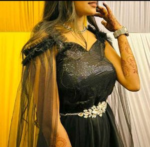 Elegant Black Party Gown