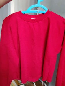 SSS Red Crew Neck Long Sleeve Sweatshirt
