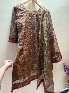Beautiful organza  party wear dress
